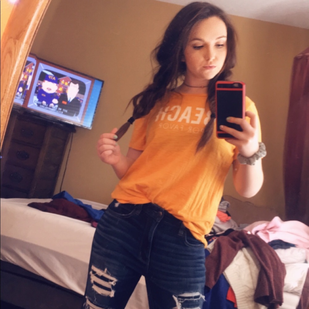 “Beach Por Favor” Orange Tee